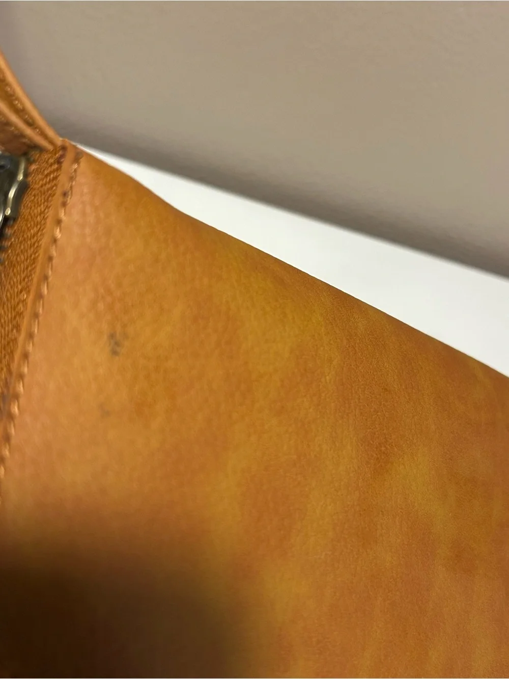 Free People Tan Vegan Leather Wristlet Clutch